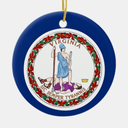 Virginia State Flag Keramisch Ornament (Voorkant)