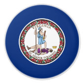Virginia State Flag Keramische Knop (Voorkant)