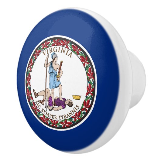 Virginia State Flag Keramische Knop (Rechts)