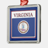 Virginia State Flag Kerstornament Metalen Ornament (Links)