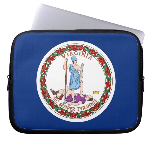 Virginia State Flag Laptop Sleeve (Voorkant)