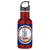 Virginia State Flag Liberty Bottle Waterfles (Voorkant)