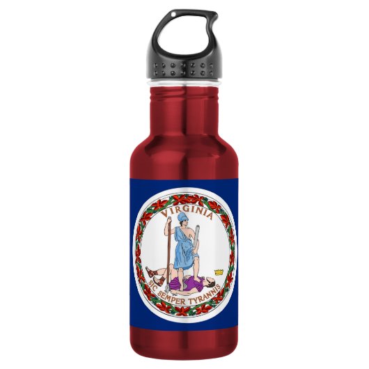Virginia State Flag Liberty Bottle Waterfles (Voorkant)