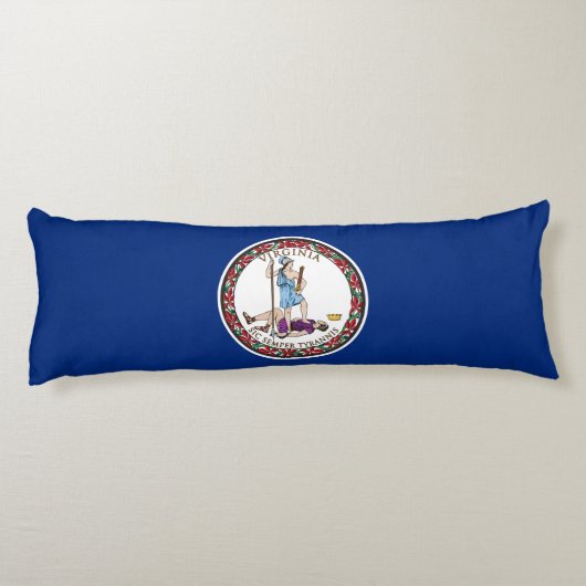 Virginia State Flag Lichaamskussen (Achterkant)
