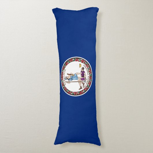 Virginia State Flag Lichaamskussen (Voorkant Verticaal)