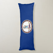 Virginia State Flag Lichaamskussen (Achterkant (Verticaal))