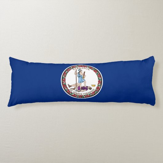 Virginia State Flag Lichaamskussen (Voorkant)
