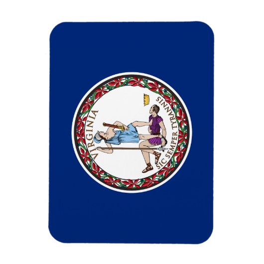 Virginia State Flag Magneet (Verticaal)
