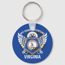 Virginia State Flag Off Road Adventure 4x4 Sleutelhanger