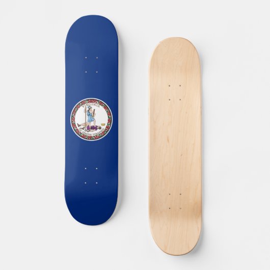 Virginia State Flag Persoonlijk Skateboard (Voorkant)