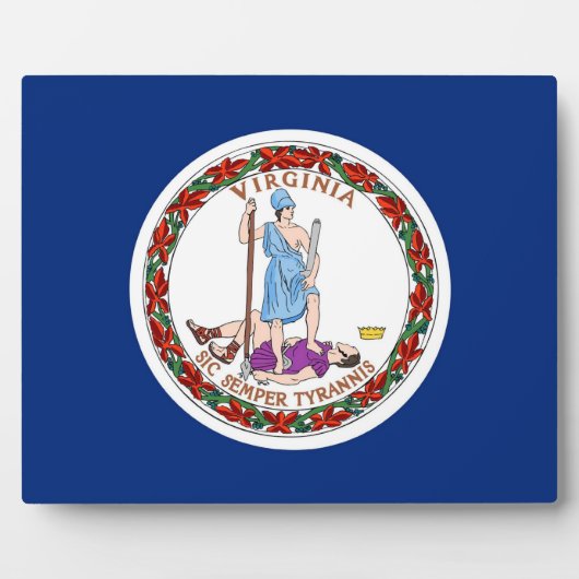 Virginia State Flag Plaque Fotoplaat (Voorkant)