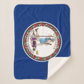 Virginia State Flag Sherpa Deken (Voorkant)
