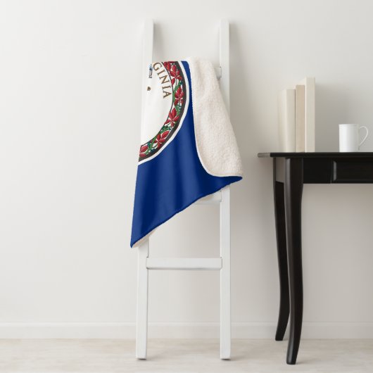 Virginia State Flag Sherpa Deken (In situ)