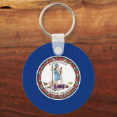 Virginia State Flag Sleutelhanger (Achterkant)