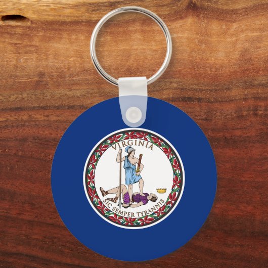 Virginia State Flag Sleutelhanger (Achterkant)