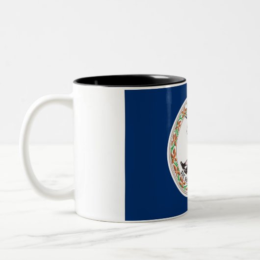 Virginia State Flag Two-Tone Coffee Mok (Links)