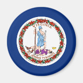 Virginia State Flag Verenigde Staten Republiek Sym Magneet (Voorkant)