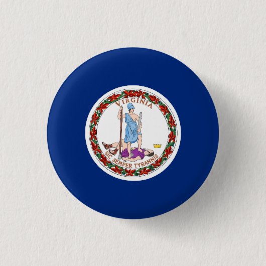 Virginia State Flag Verenigde Staten Ronde Button 3,2 Cm (Voorkant)