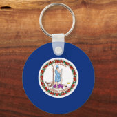 Virginia State Flag Verenigde Staten Sleutelhanger (Achterkant)