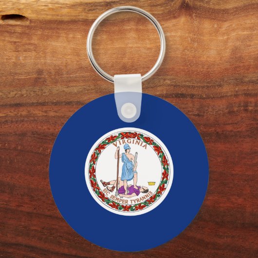 Virginia State Flag Verenigde Staten Sleutelhanger (Achterkant)