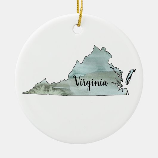 Virginia State Illustration Ornament (Voorkant)