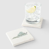 Virginia State Illustration Stenen Onderzetter (Zijkant)