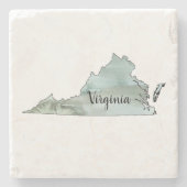 Virginia State Illustration Stenen Onderzetter (Voorkant)