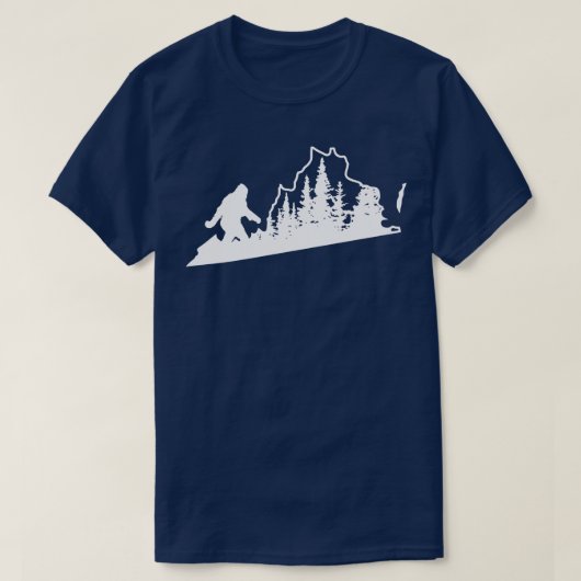 Virginia State Kaart Cadeau T-shirt (Design voorkant)