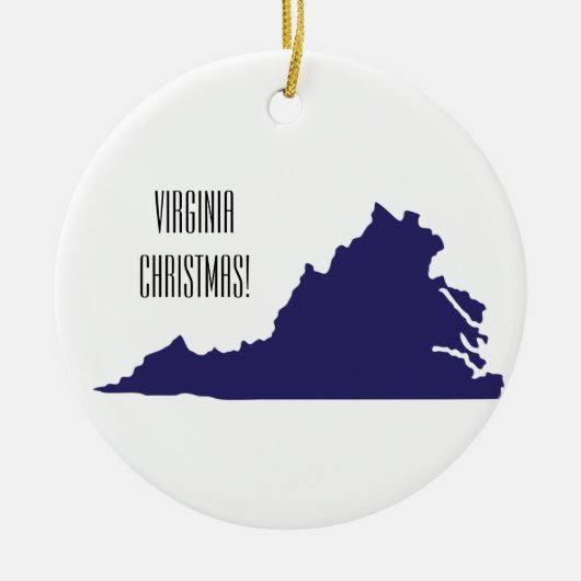 Virginia State kerst Keramisch Ornament (Voorkant)