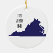 Virginia State kerst Keramisch Ornament (Achterkant)