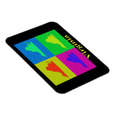 Virginia State Map Magneet (Rechterzijde)