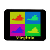 Virginia State Map Magneet (Horizontaal)