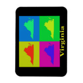 Virginia State Map Magneet (Verticaal)