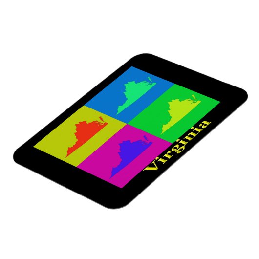 Virginia State Map Magneet (Linkerzijde)