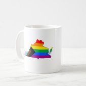 Virginia State Pride LGBTQ Progress Pride Koffiemok (Voorkant links)