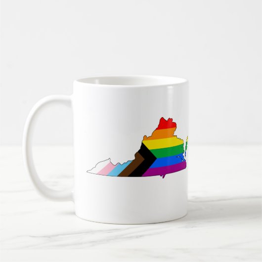 Virginia State Pride LGBTQ Progress Pride Koffiemok (Links)