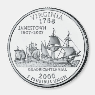Virginia State Quarter magnet 2000