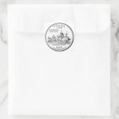 Virginia State Quarter Vierkante Sticker (Tas)