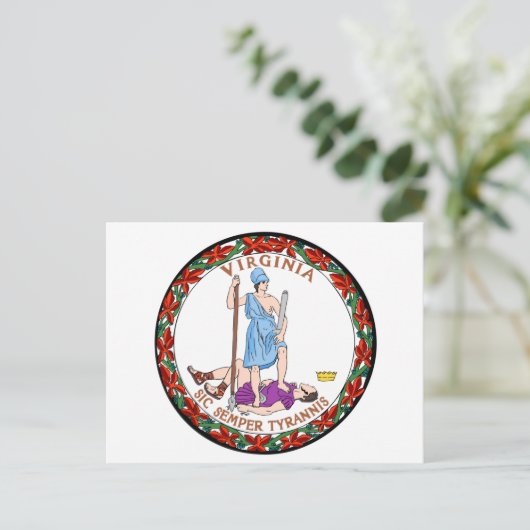 Virginia State Seal Briefkaart (Staand voorkant)