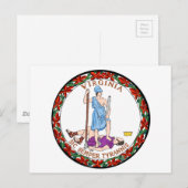 Virginia State Seal Briefkaart (Voorkant / Achterkant)