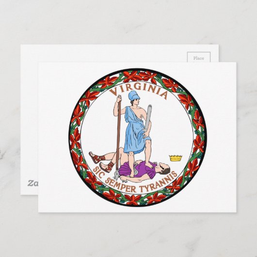Virginia State Seal Briefkaart (Voorkant / Achterkant)