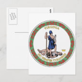 Virginia State Seal Briefkaart (Voorkant / Achterkant)