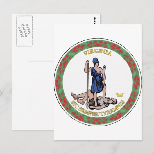 Virginia State Seal Briefkaart (Voorkant / Achterkant)