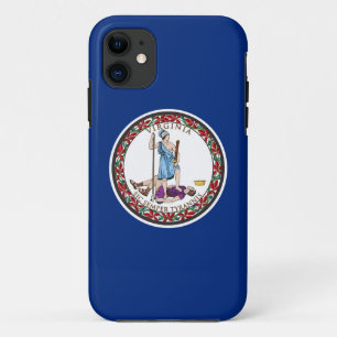Virginia State Seal, de vlag van Virginia Case-Mate iPhone Case