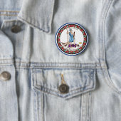 Virginia State Seal, de vlag van Virginia Ronde Button 5,7 Cm (In situ)