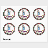 Virginia State Seal, de vlag van Virginia Ronde Sticker (Vel)