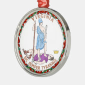 Virginia State seal.jpg Metalen Ornament (Links)