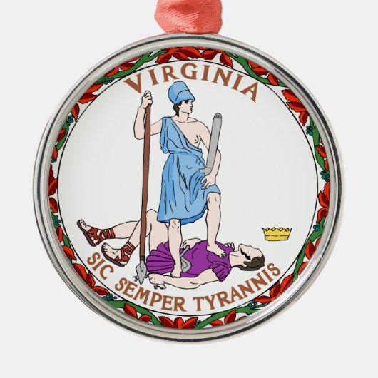 Virginia State seal.jpg Metalen Ornament (Voorkant)