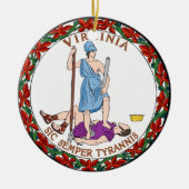 Virginia State Seal Keramisch Ornament (Voorkant)
