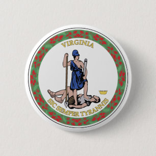 Virginia State Seal Ronde Button 5,7 Cm
